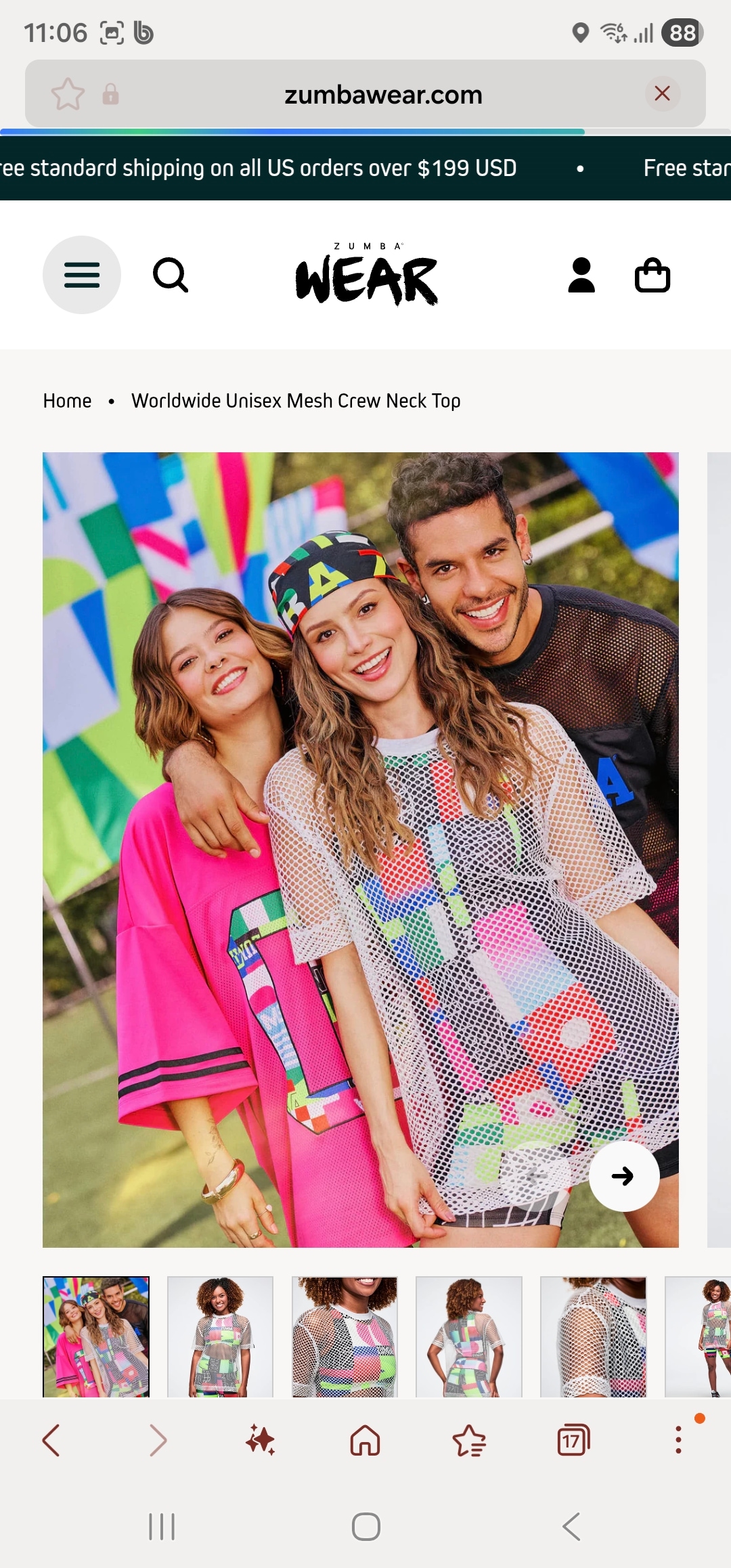 Worldwide Unisex Mesh Crew Neck Top