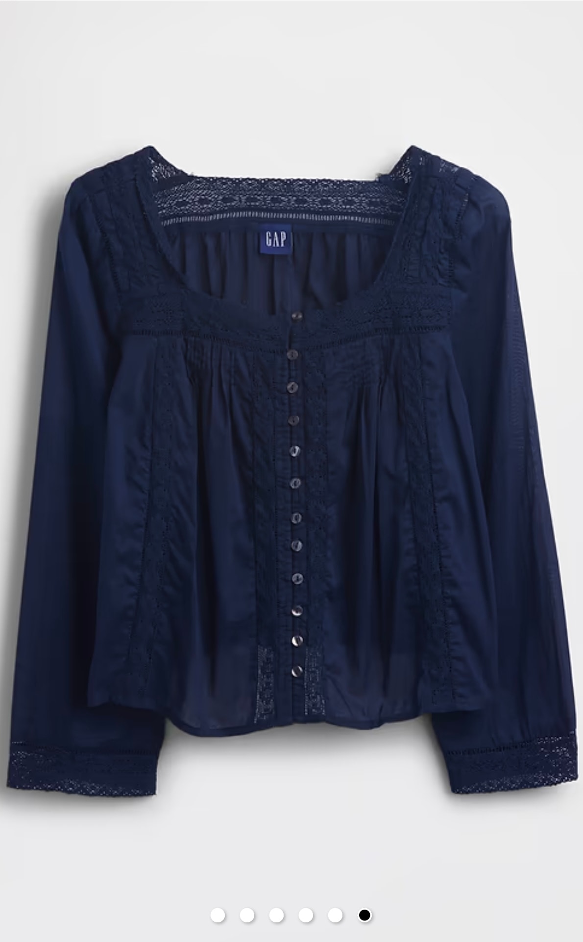 Lace Trim Square Neck Top