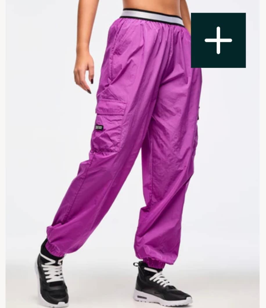 Zumba Libre Parachute Cargo Pants With Elastic Waistband