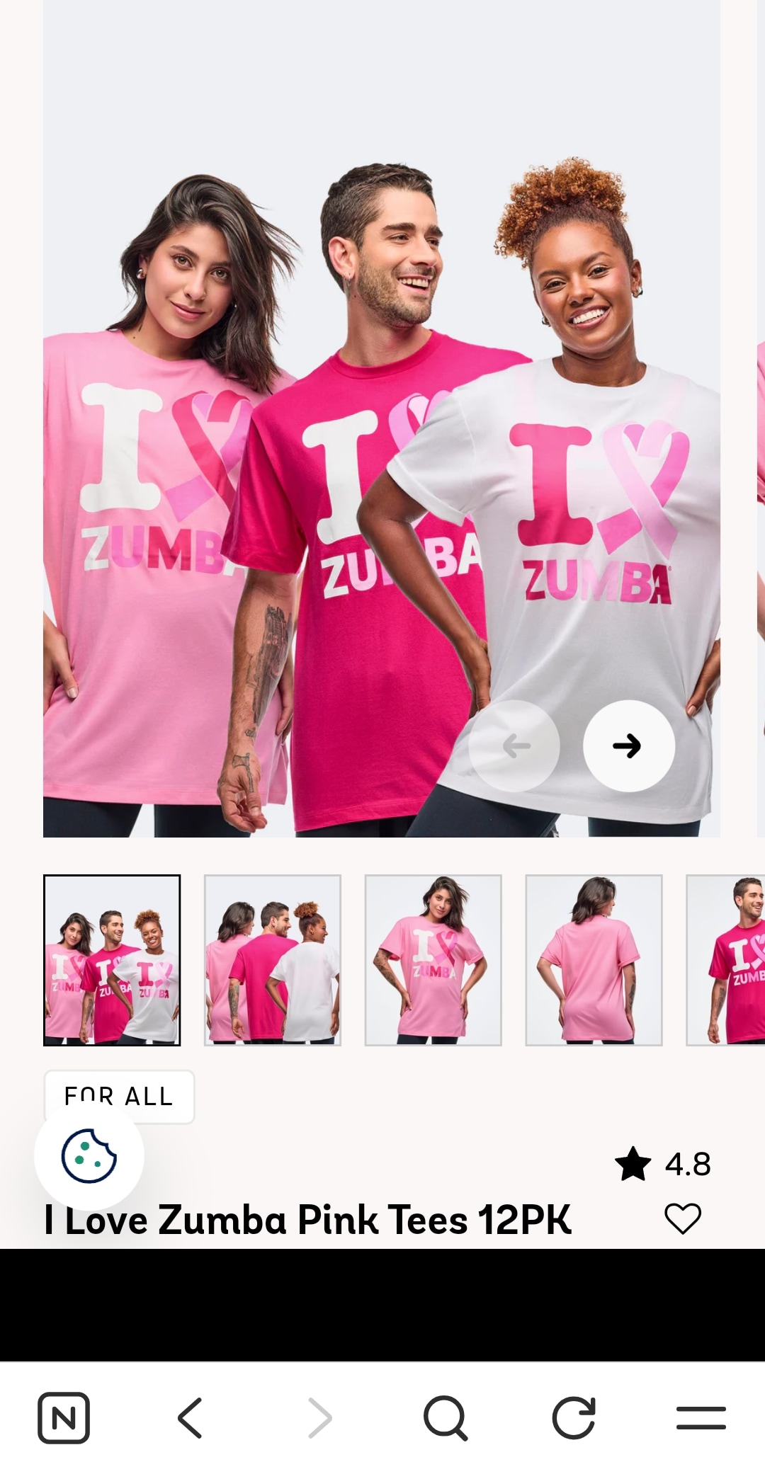 I Love Zumba Pink Tees 12PK