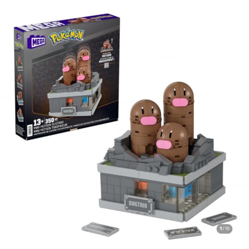 MEGA Pokemon Building Toys Set Mini Motion Dugtrio with 350 Pieces