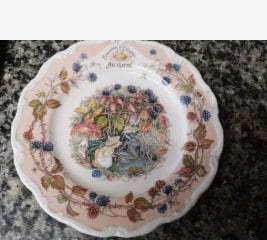 Collectors Plate 1982 Royal Doulton Brambly Hedge Plate Autumn