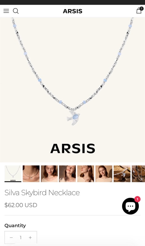 silva skybird necklace