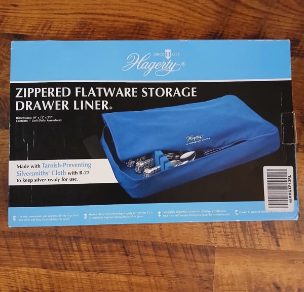 Hagerty Zippered Flatware Storage Drawer Liner For Silverware