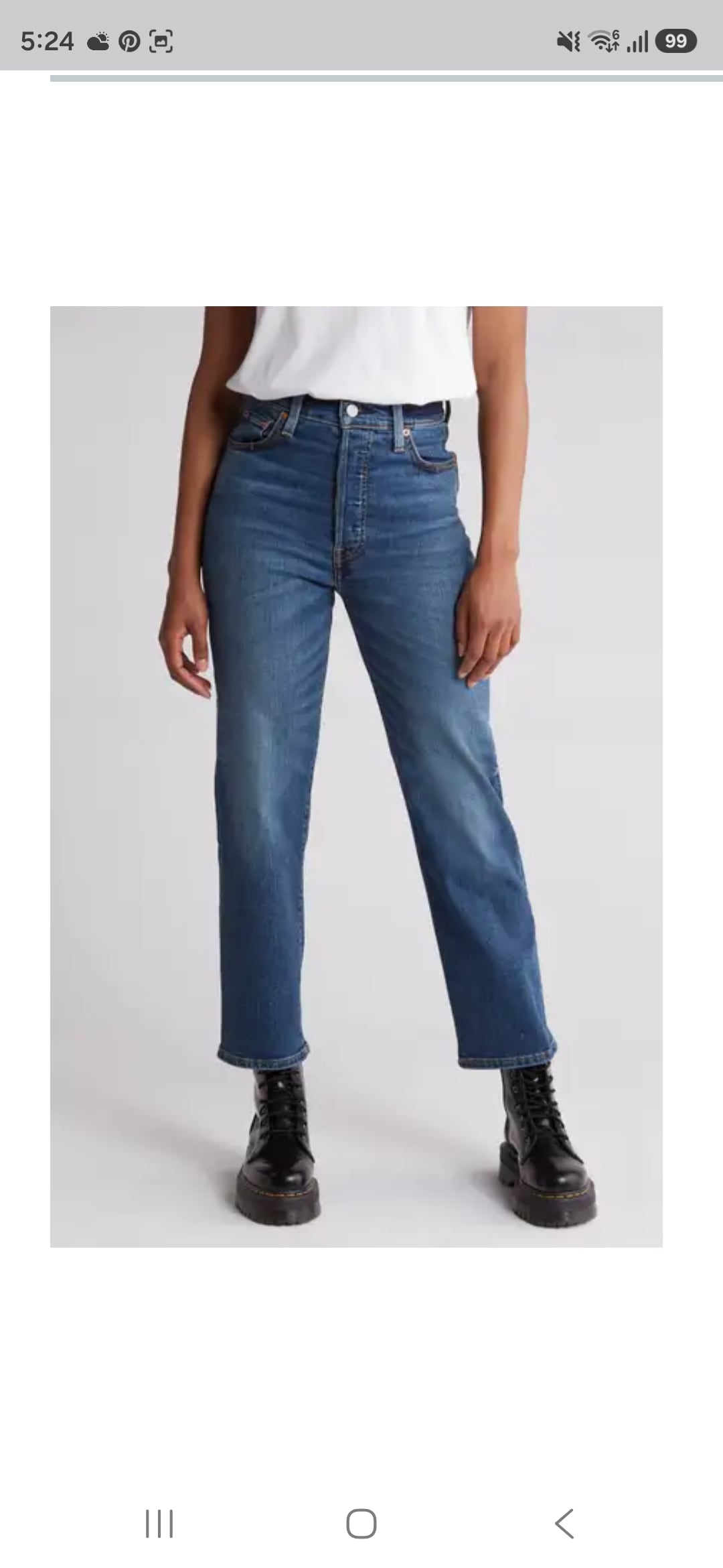 Levis Ribcage High Waist Straight Leg Jeans