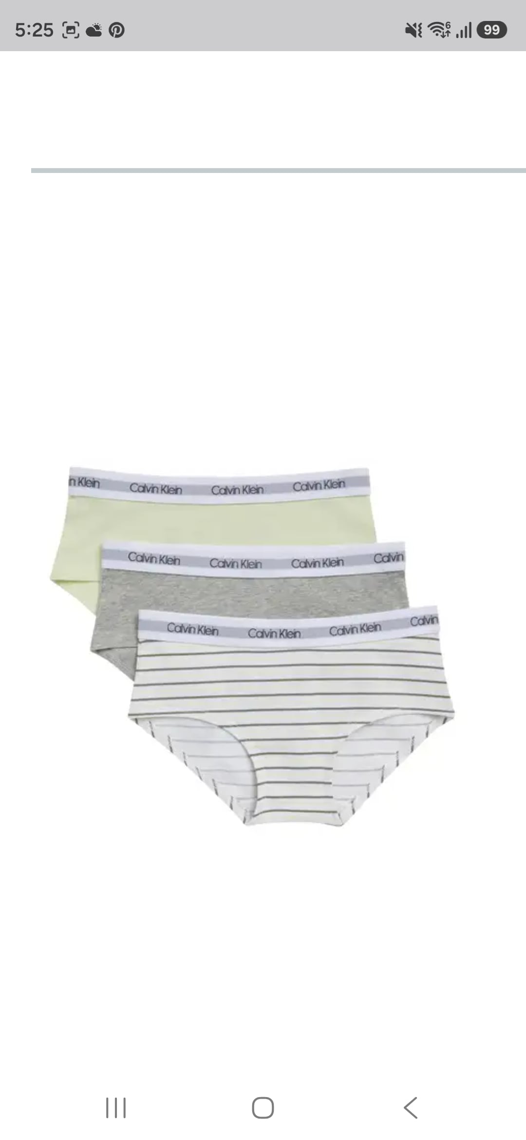 Calvin Klein Stretch Cotton Hipster Panties - Pack of 3