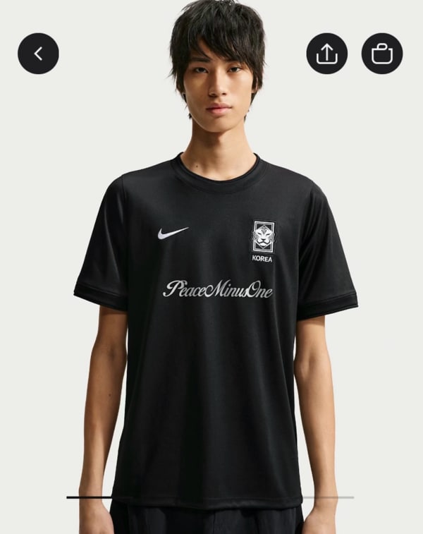 Korea x PEACEMINUSONE Mens Academy Pro Short Sleeve Soccer Top