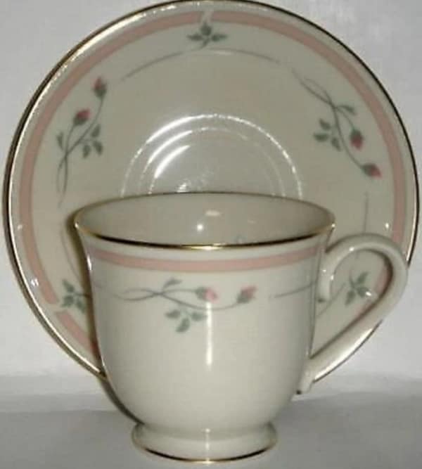 Set of 4 Lenox Rose Manor Pink Cup And Saucers Sets