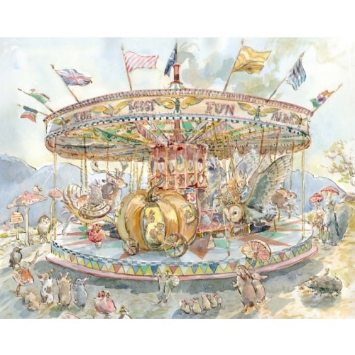 Autumn Carousel print A4