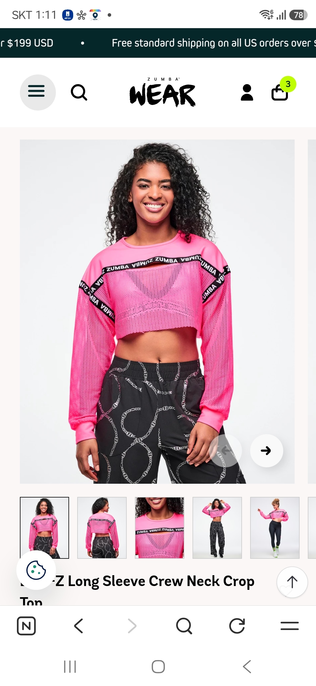 Dale-Z Long Sleeve Crew Neck Crop Top