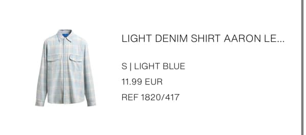 LIGHTWEIGHT DENIM SHIRT AARON LEVINE X ZARA