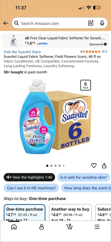 Suavitel Liquid Fabric Softener,