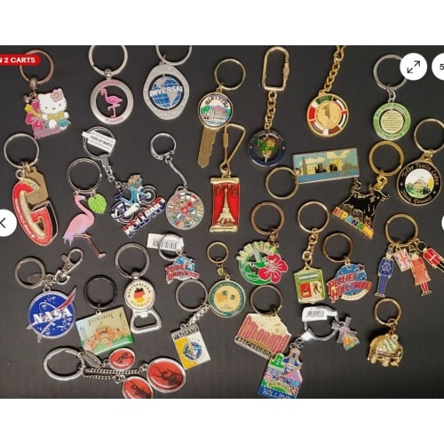 Lot Of 29 Collectible Travel Keychains Various Countries and Destinations