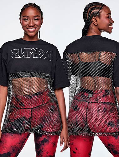 Rock n Roll Oversized Long Mesh Top