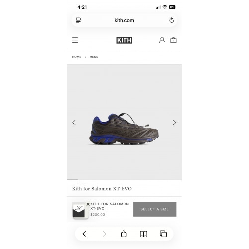 Kith for Salomon XT-EVO - Black Coffee / Excalibur / Bluing
