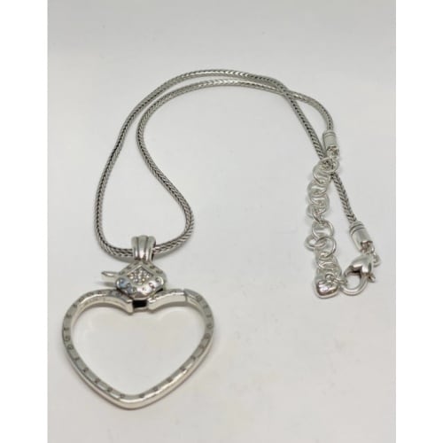 BRIGHTON DESIGNER HEART CABLE BAND NECKLACE AUTHENTIC WOMENS JEWELRY