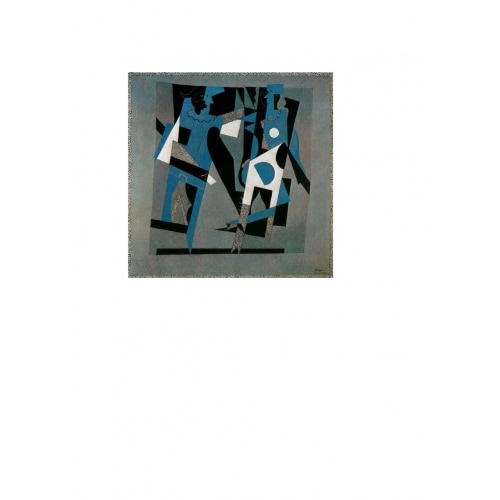 art poster(Harlequin and woman with pearl necklace)