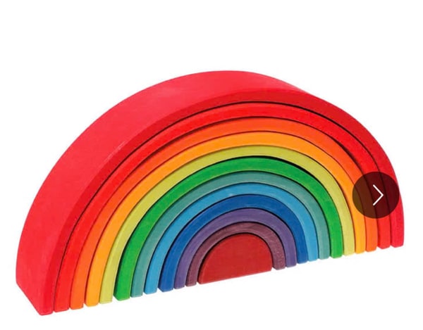 Grimms Large Wooden Rainbow (12 Pieces)
