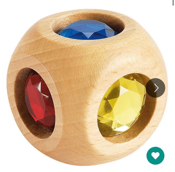 Wooden Fairytale Story Dice with Sparkly Rhinestones