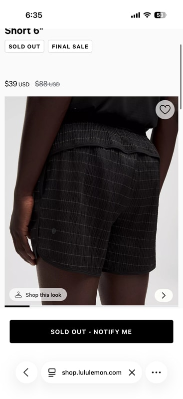 Mile Maker Reflective Linerless Short 6