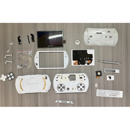 Sony PSP Go White Shell Housing w/ Screen Parts Untested For Repair AS-IS