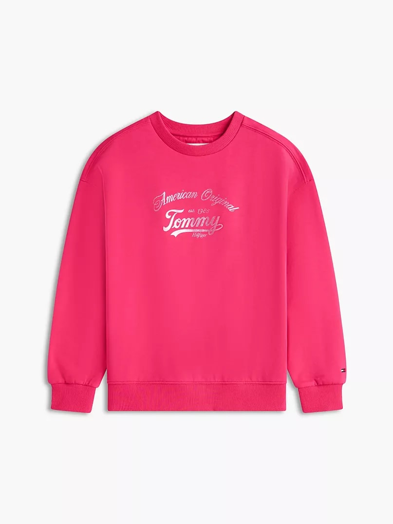 Kids Foil Script Tommy Logo Sweatshirt