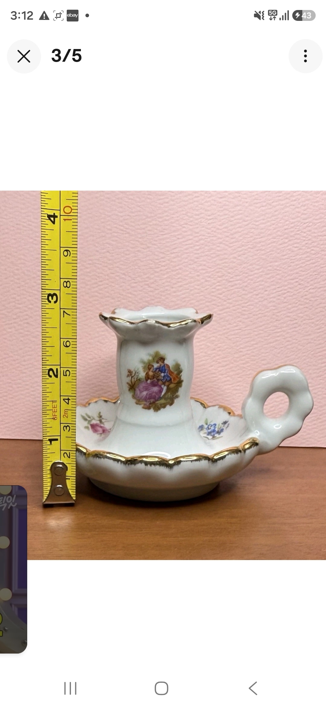 Limoges candle holder
