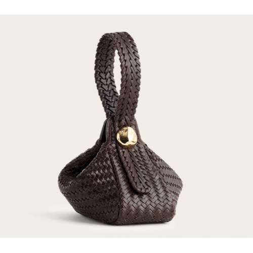 The Sculpted Metal Wristlet Bag