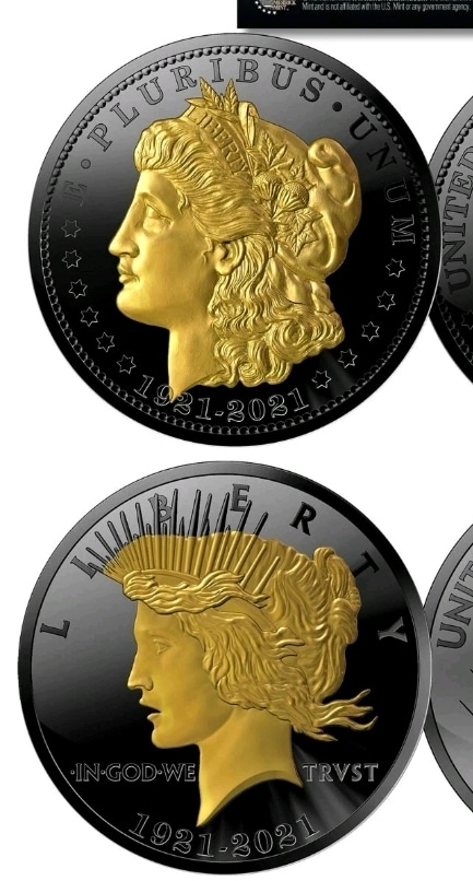 MORAN and PEACE DOLLAR  2-Coin Set