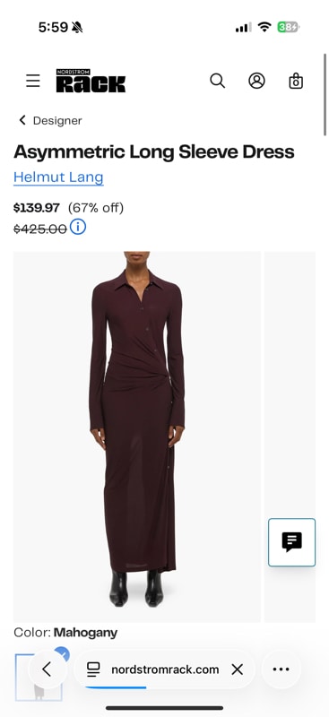 Asymmetric Long Sleeve Dress