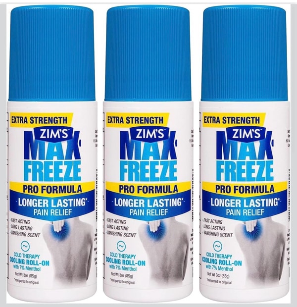 Zims Max-Freeze Pro Formula Roll-on, 3Count