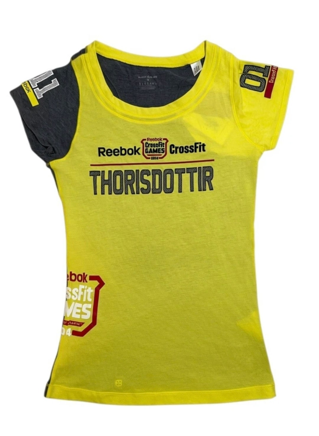 Reebok CrossFit Games 2014 Thorisdottir Womens T-Shirt Yellow Size Small NEW