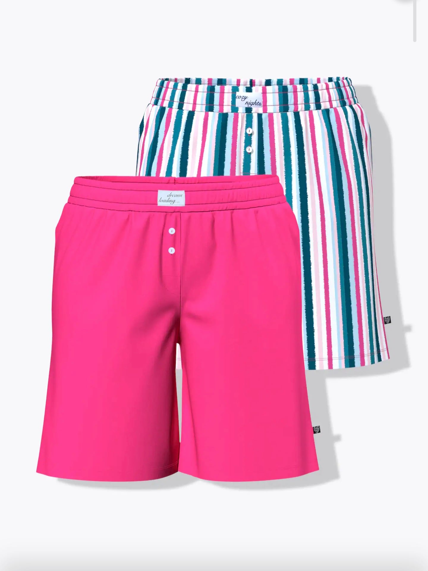 2 Pack Pajama Shorts- Stripes