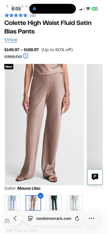 Colette High Waist Fluid Satin Bias Pants