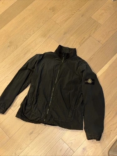 Used Stone Island Jacket Black Size XL Missoula Gommata Velour