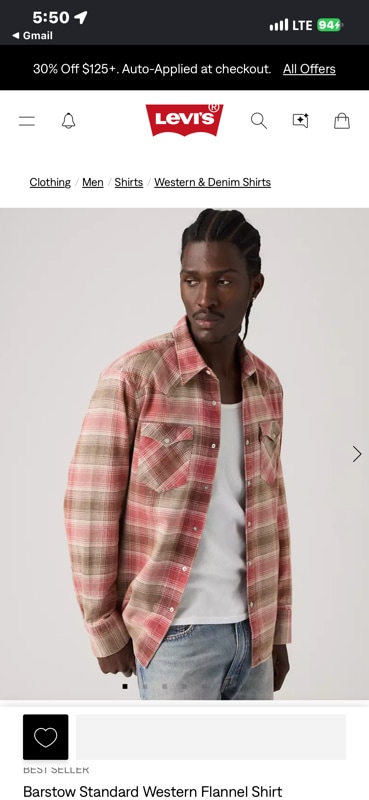 Barstow Standard Western Flannel Shirt