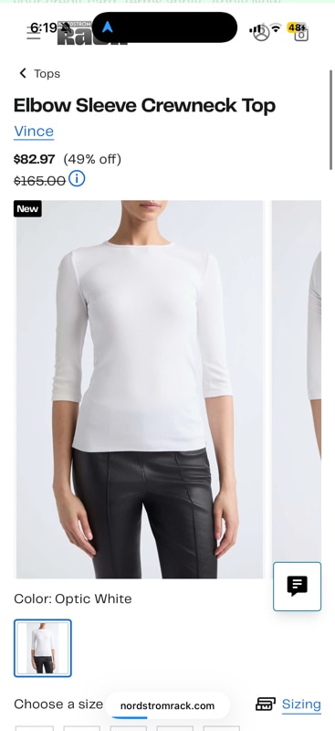 Elbow Sleeve Crewneck Top