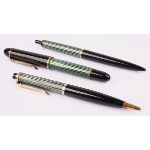 Vintage Pelikan 140 Fountain Pen 14K Nib Ballpoint Mechanical Pencil Set Pouch Vintage Pelikan 140 Fountain Pen 14K Nib Ballpoint Mechanical Pencil Set Pouch