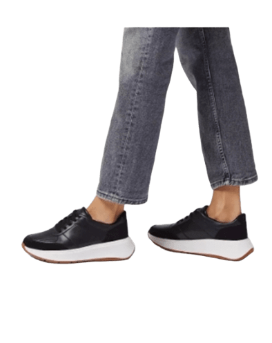 핏플랍) 레더&스웨이드 메탈릭 플랫폼 스니커즈 $70.00