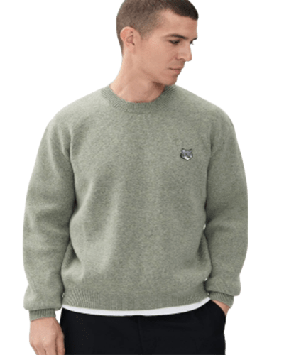 샵밥) 메종키츠네 폭스헤드 밀라노 램스울 스웨터 $184.09