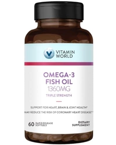 아마존미국) 비타민월드 트리플 스트렝스 오메가3 피쉬오일 $21.49