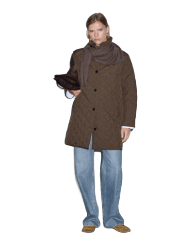 마시모두띠) 경량&방수 롱퀼팅자켓 €79.95