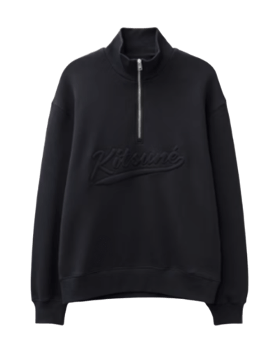 HBX) 메종키츠네 바시티 하프집 컴포트 스웨터 $165