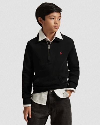 메이시스) 폴로랄프로렌 보이즈 프리스 쿼터집 스웻셔츠 $34.99