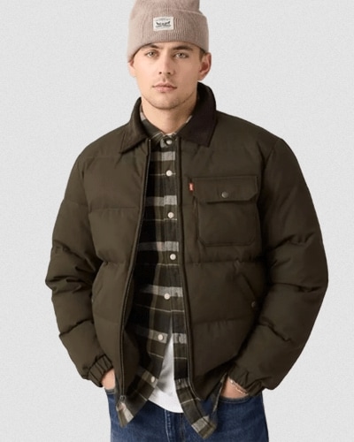 리바이스) 코듀로이 카라 퀼팅 디팟 자켓 $76.80