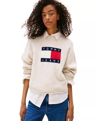 메이시스) 타미진 멜란지 플래그 크루넥 스웨터 $39.73