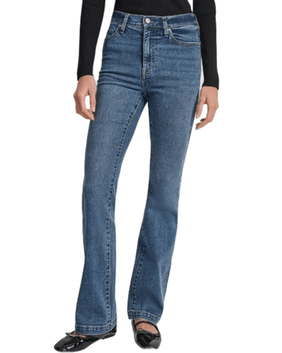 DKNY) 핏이 예술!! 하이라이즈 플레어진 중청컬러 $39.50