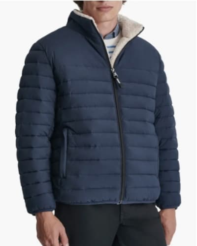 노드랙) DKNY 맨 인조퍼 라이닝 방수 퀼팅 자켓 $69.97