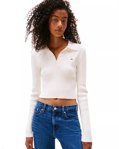 메이시스) 타미진 우먼 에센셜 크롭 폴로셔츠 $31.73