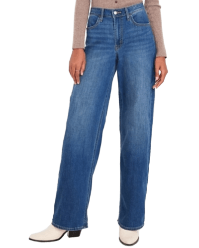 올드네이비) 하이웨이스트 와우 와이드레그 진 $17.49